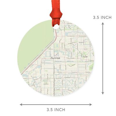 MDF Ornament Sunrise Florida Map Image 2