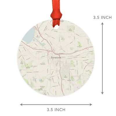 MDF Ornament Syracuse New York Map Image 2