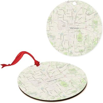 MDF Ornament Tallahassee Florida Map Image 3
