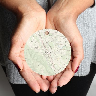 MDF Ornament Temecula California Map Image 1