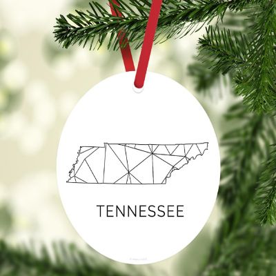 MDF Ornament Tennessee Blk/Wh Geometric Image 1