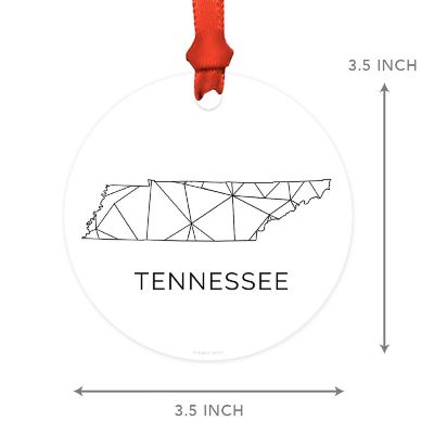 MDF Ornament Tennessee Blk/Wh Geometric Image 3