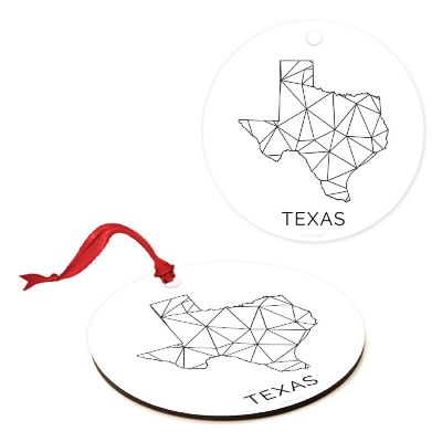 MDF Ornament Texas Blk/Wh Geometric Image 1