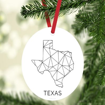 MDF Ornament Texas Blk/Wh Geometric Image 1
