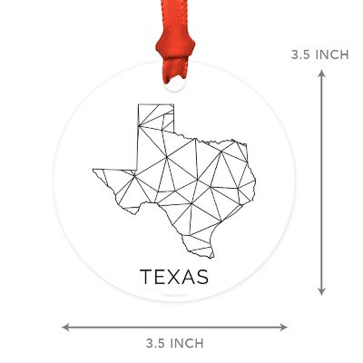 MDF Ornament Texas Blk/Wh Geometric Image 3