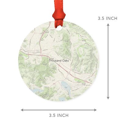 MDF Ornament Thousand Oaks Cali Map Image 2
