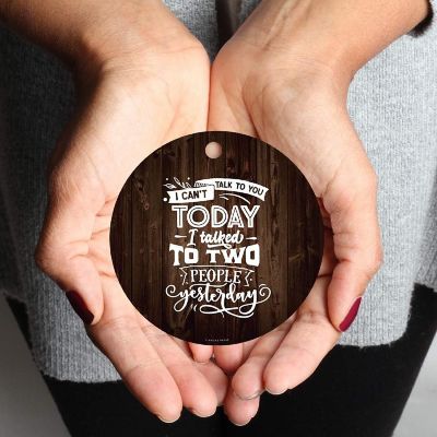 MDF Ornament To Two People Yesterday Image 1