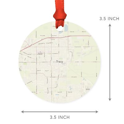 MDF Ornament Tracy California Map Image 2