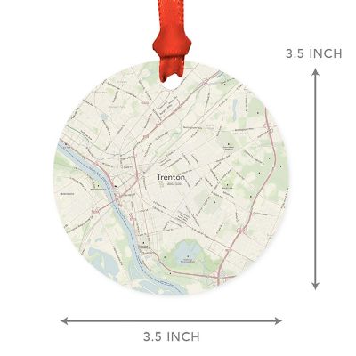 MDF Ornament Trenton New Jersey Map Image 2