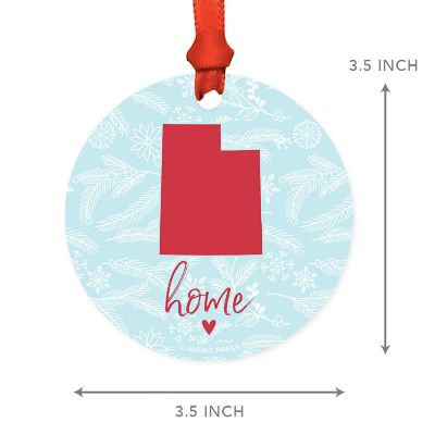 MDF Ornament Utah Home Winter Blue/Red Image 3