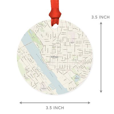 MDF Ornament Vallejo California Map Image 2