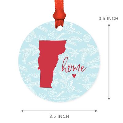 MDF Ornament Vermont Home Blue/Red Image 1