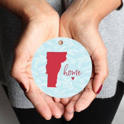MDF Ornament Vermont Home Blue/Red Image 2