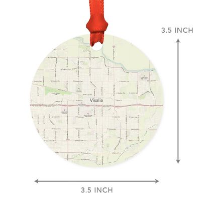 MDF Ornament Visalia California Map Image 2