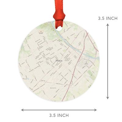 MDF Ornament Waco Texas Map Image 1