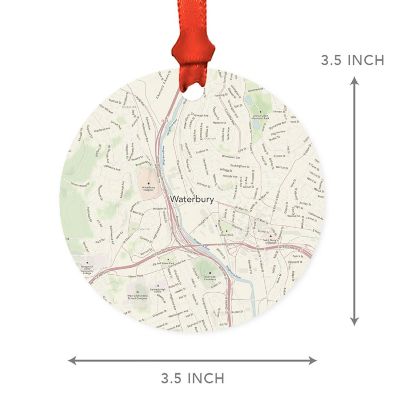 MDF Ornament Waterbury Connecticut Map Image 2