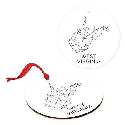 MDF Ornament West Virginia Blk/Wh Geom Image 1