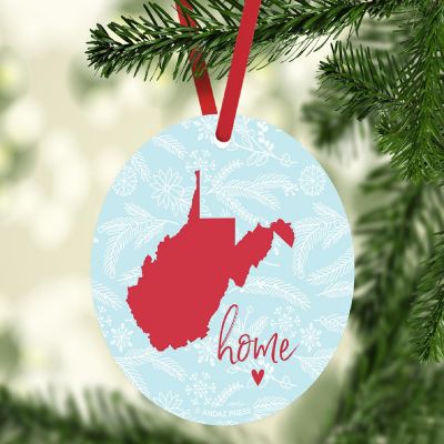 MDF Ornament West Virginia Home Blue/Red Image 1