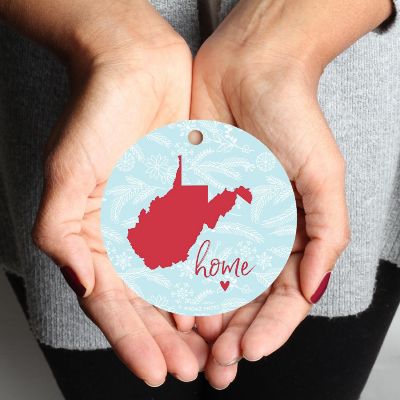 MDF Ornament West Virginia Home Blue/Red Image 2