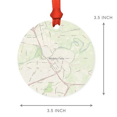 MDF Ornament Wichita Falls Texas Map Image 2