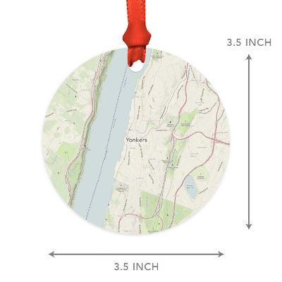 MDF Ornament Yonkers New York Map Image 2