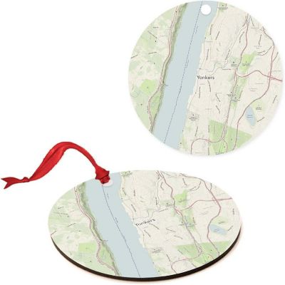MDF Ornament Yonkers New York Map Image 3