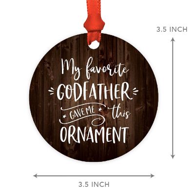 MDF Rustic Ornament Favorite Godfather Image 2