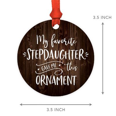 MDF Rustic Ornament Favorite Stepdaughte Image 2