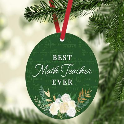 MDF Wood Ornament  Best Teacher Image 1