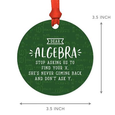 MDF Wood Ornament  Dear Algebra Image 2