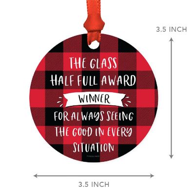 MDF Wood Ornament  Glass Half Full Image 2