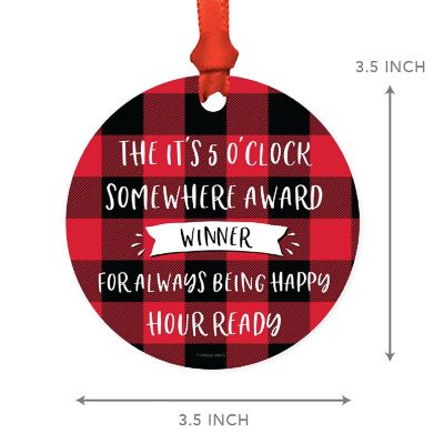 MDF Wood Ornament  Happy Hour Ready Image 2