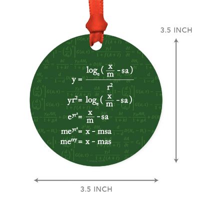 MDF Wood Ornament  Math Equation Image 1