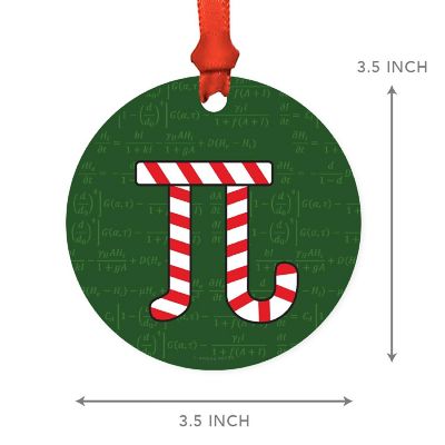 MDF Wood Ornament  Pi Candycane Image 2