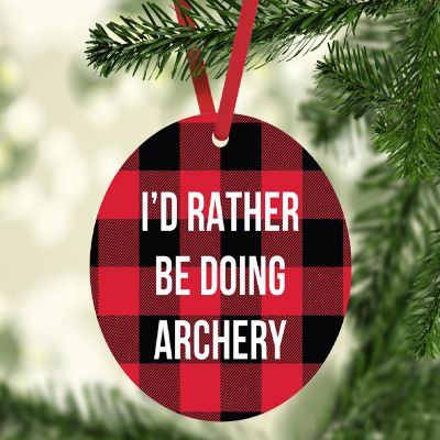 MDF Wood Ornament  Rather Be Archery Image 1