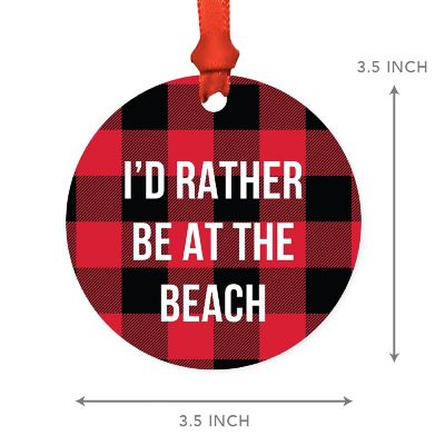 MDF Wood Ornament  Rather Be at Beach Image 2