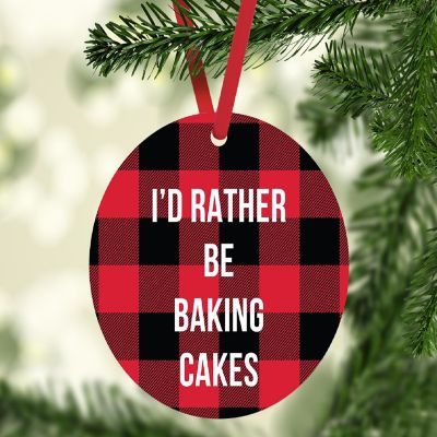 MDF Wood Ornament  Rather Be Baking Image 1