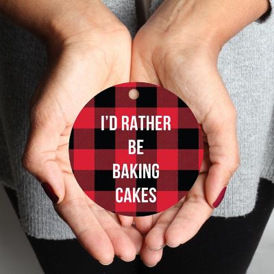 MDF Wood Ornament  Rather Be Baking Image 1