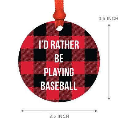 MDF Wood Ornament  Rather Be Baseball Image 2