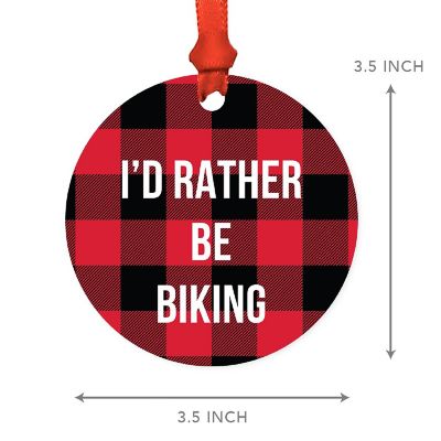 MDF Wood Ornament  Rather Be Biking Image 2