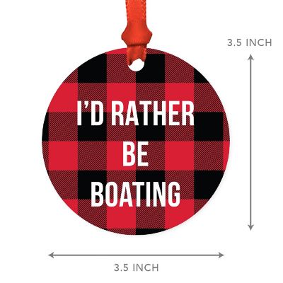 MDF Wood Ornament  Rather Be Boating Image 2