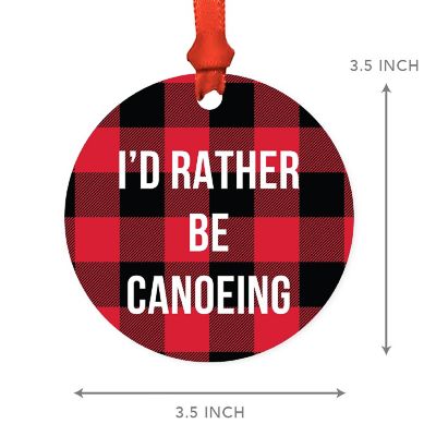 MDF Wood Ornament  Rather Be Canoeing Image 2