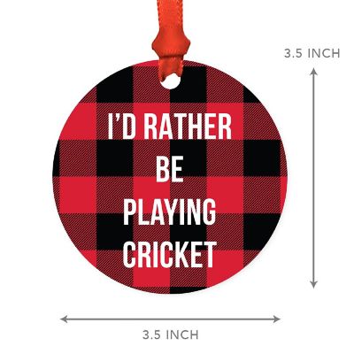 MDF Wood Ornament  Rather Be Cricket Image 2