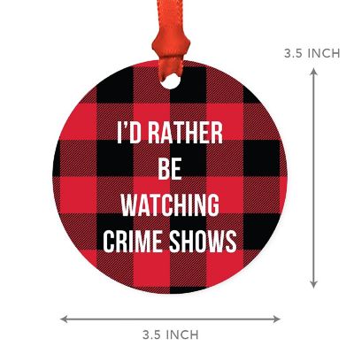 MDF Wood Ornament  Rather Be Crime Shows Image 2