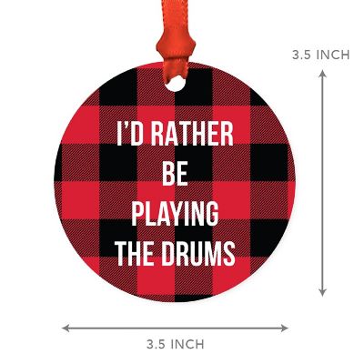MDF Wood Ornament  Rather Be Drumming Image 2