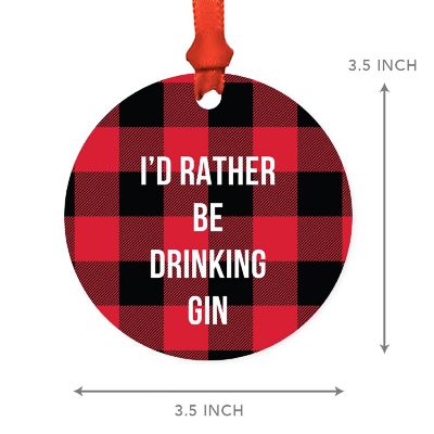 MDF Wood Ornament  Rather Be Gin Image 2
