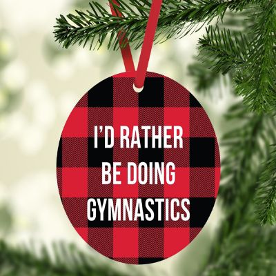 MDF Wood Ornament  Rather Be Gymnastics Image 1