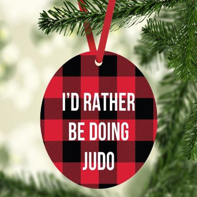 MDF Wood Ornament  Rather Be Judo Image 1