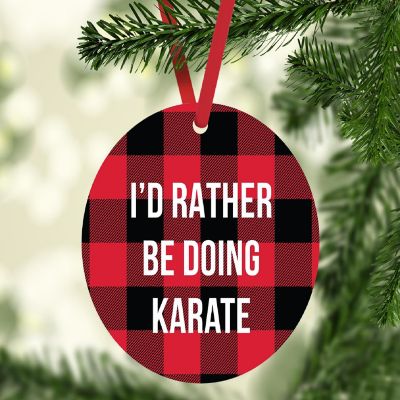 MDF Wood Ornament  Rather Be Karate Image 1