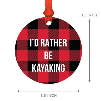 MDF Wood Ornament  Rather Be Kayaking Image 2